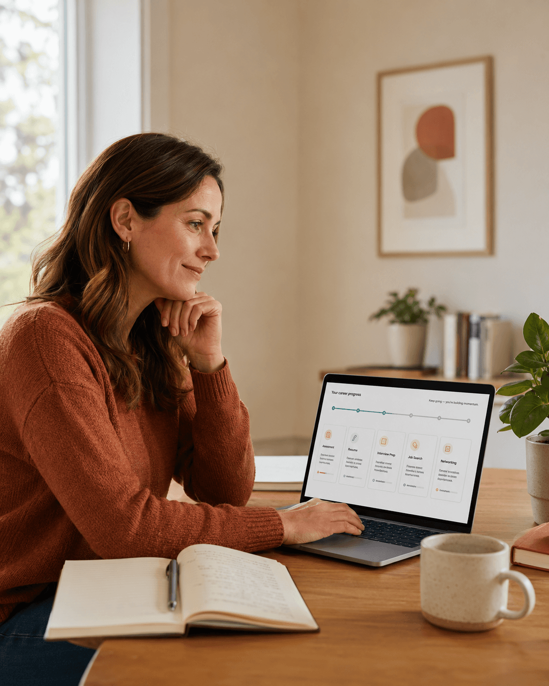 Outpace Solo career coaching dashboard